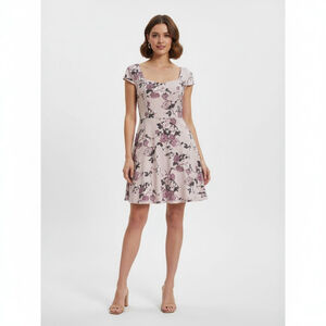 Dorothy Perkins Pink Purple Floral Mini Dress - US 6